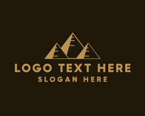 Minimalist - Desert Pyramid Landmark logo design