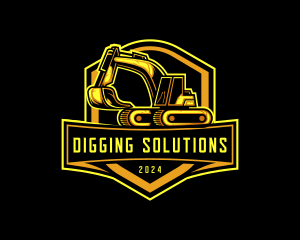 Demolition Excavator Backhoe  logo design