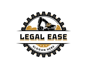 Excavator Equipment Backhoe Logo