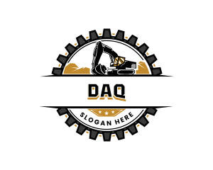 Backhoe - Excavator Equipment Backhoe logo design