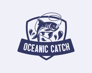 Fish - Fish Hook Fishing logo design