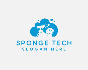 Sponge - Sprayer Sponge Disinfection Cleaning logo design