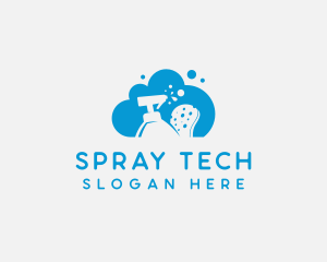 Sprayer - Sprayer Sponge Disinfection Cleaning logo design