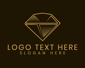 Gemstone - Golden Diamond Jewelry logo design