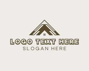 Roofing - Construction Roof Builder logo design