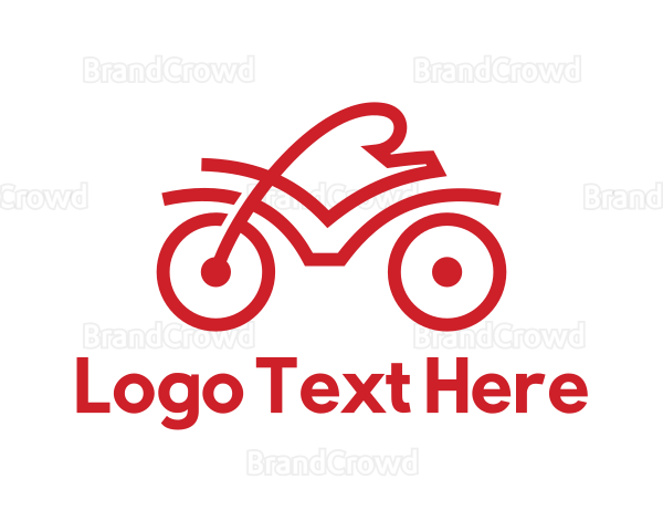 Red Cyclist Outline Logo