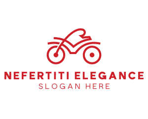 Red Cyclist Outline logo design