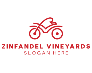 Red Cyclist Outline logo design