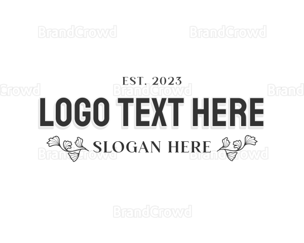 Modern Floral Wordmark Logo