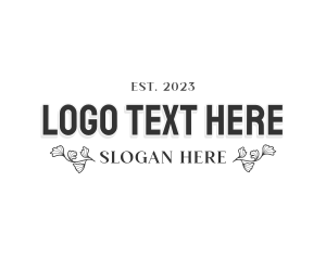 Flower Shop - Modern Floral Wordmark logo design