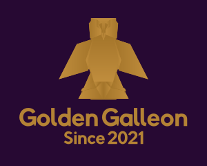 Golden Owl Origami logo design