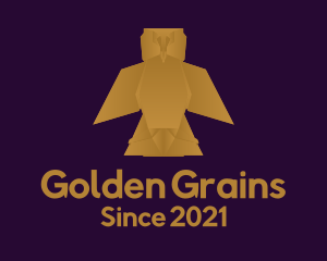 Golden Owl Origami logo design