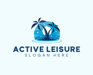 Island Night Swimming logo design