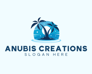 Island Night Swimming logo design