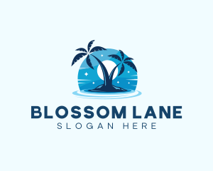 Island Night Swimming logo design