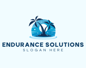 Island Night Swimming logo design