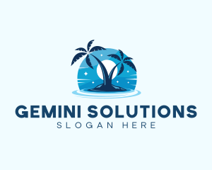 Island Night Swimming logo design