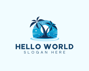 Island Night Swimming logo design