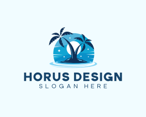 Island Night Swimming logo design