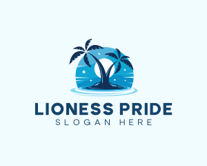 Island Night Swimming logo design