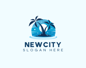 Island Night Swimming logo design