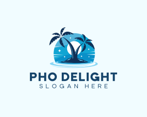 Island Night Swimming logo design