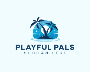 Island Night Swimming logo design