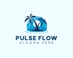 Island Night Swimming logo design