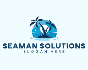 Island Night Swimming logo design