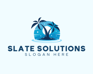 Island Night Swimming logo design