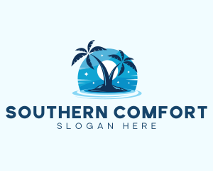 Island Night Swimming logo design