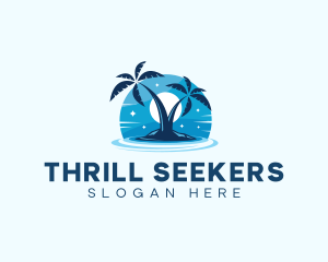 Island Night Swimming logo design