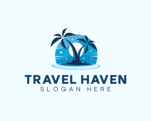 Tourist - Island Night Swimming logo design