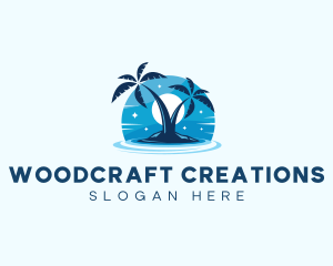 Island Night Swimming logo design