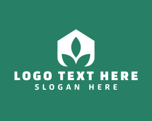 Eco - Modern Leaf Greenhouse logo design