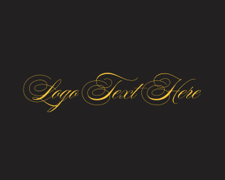 Gold Calligraphy Wordmark  Logo