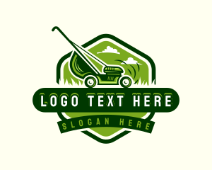 Lawn Mower Landscaping logo design