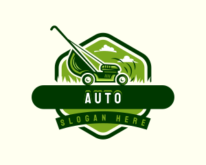 Lawn Mower Landscaping logo design