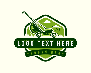 Lawn Mower Landscaping Logo