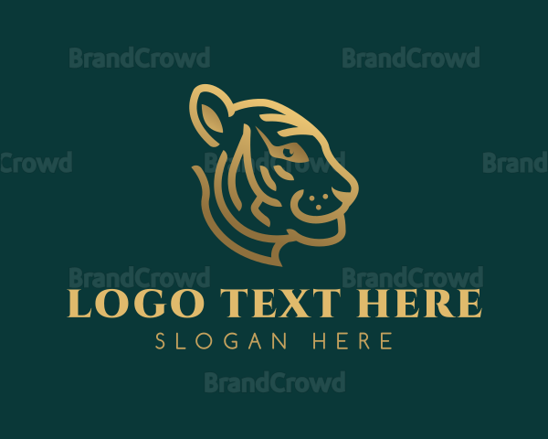 Gradient Golden Tiger Logo