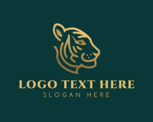 Jungle - Gradient Golden Tiger logo design