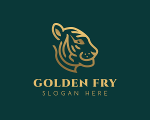 Gradient Golden Tiger logo design