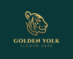 Gradient Golden Tiger logo design