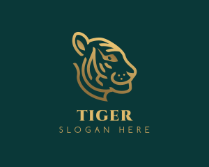 Gradient Golden Tiger logo design