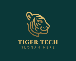 Tiger - Gradient Golden Tiger logo design