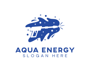 Aqua Pressure Washer logo design