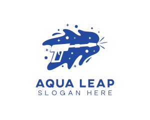 Aqua Pressure Washer logo design