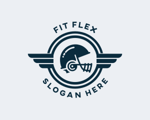 Football Sports Helmet logo design