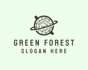 Forest Wooden Planet  logo design