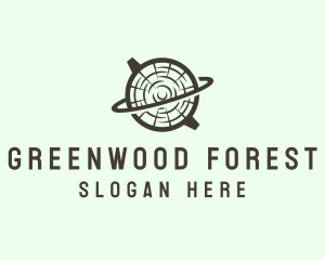 Forest Wooden Planet  logo design